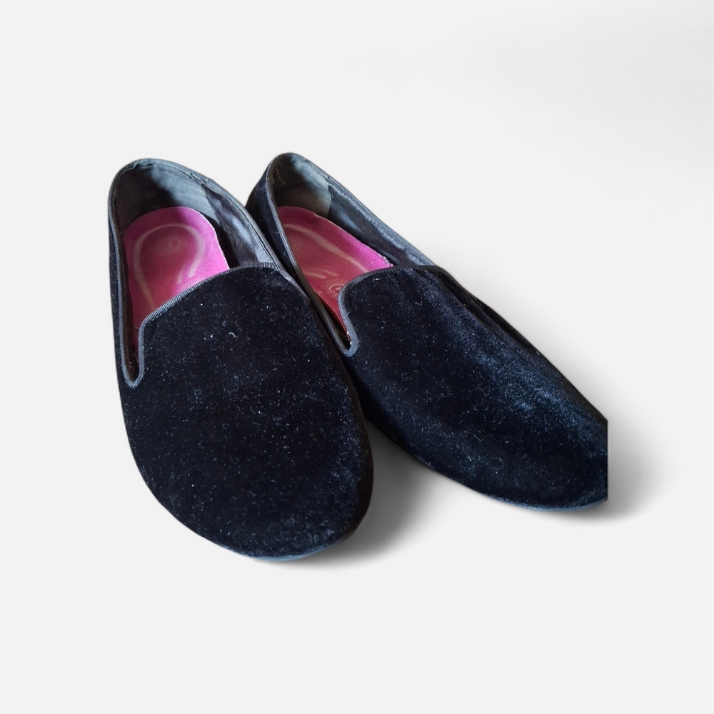 Birdies Black Velvet Moccasins